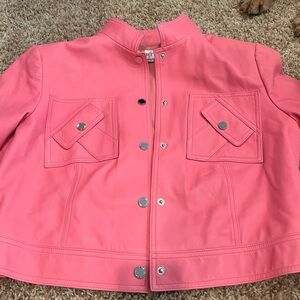 Worth Genuine Leather Pink Jacket